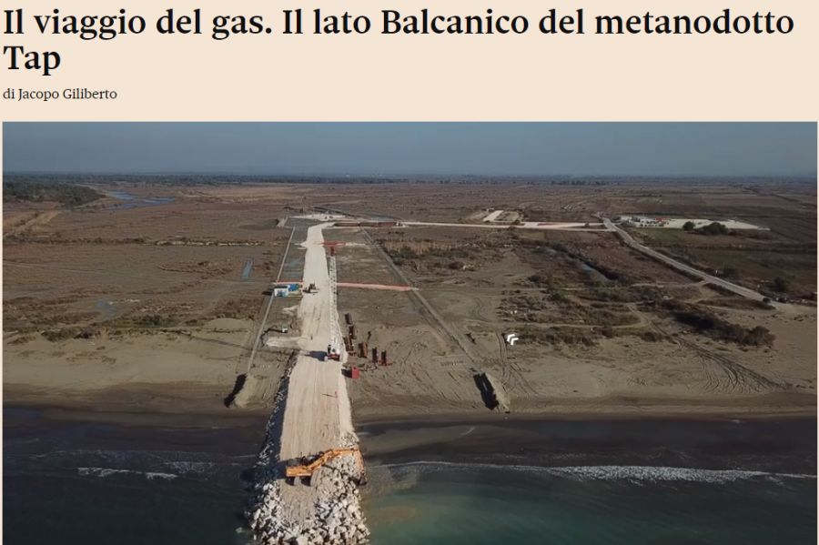 An article on the Tap pipeline from “Sole 24 Ore”